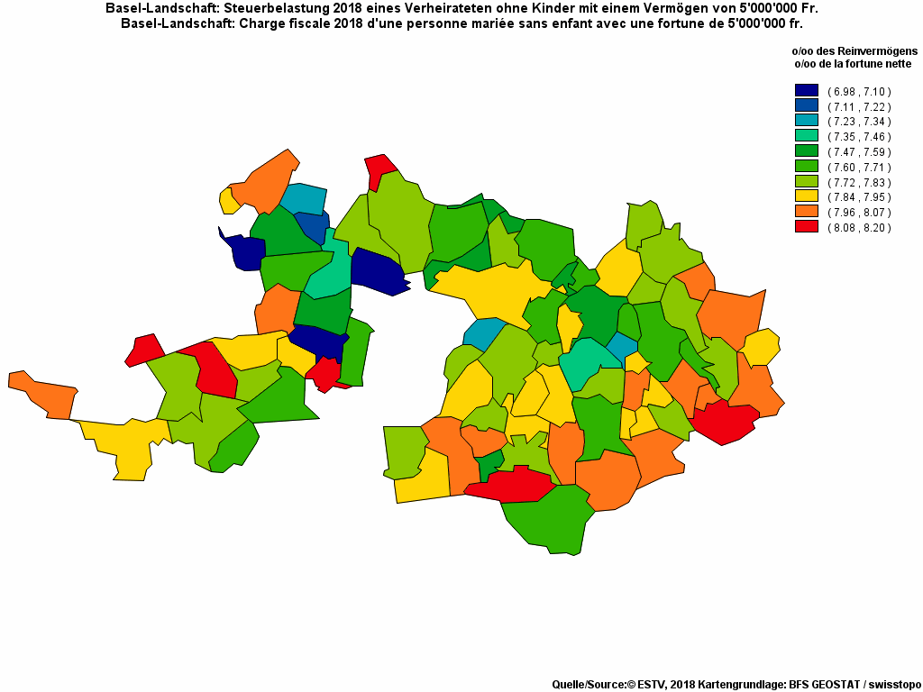 Choropleth map of rf20