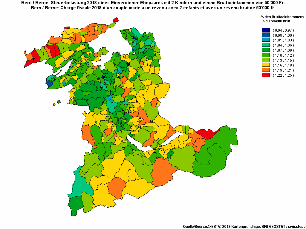 Choropleth map of rf13