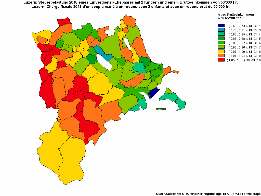Choropleth map of rf13