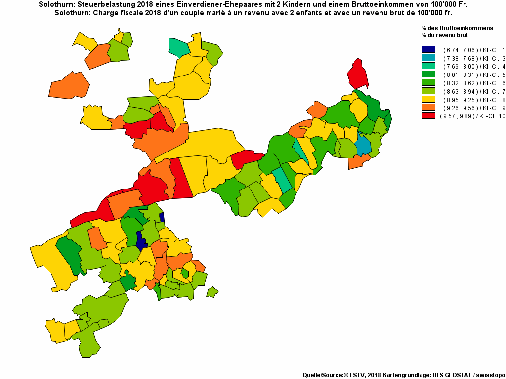 Choropleth map of rf18