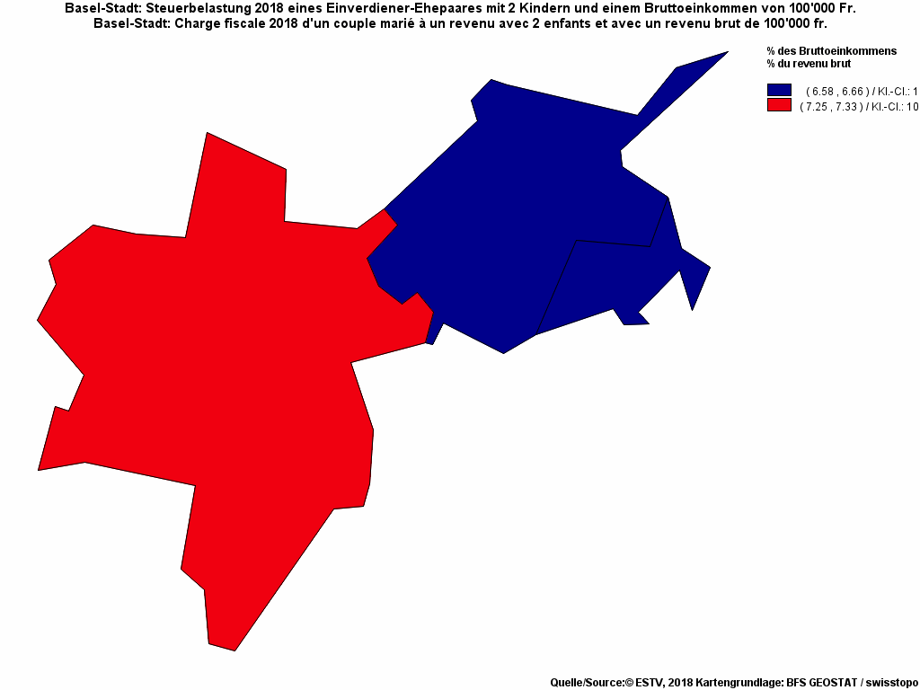 Choropleth map of rf18