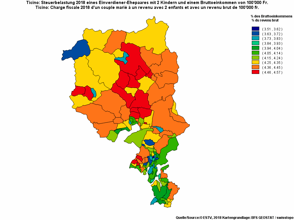 Choropleth map of rf18