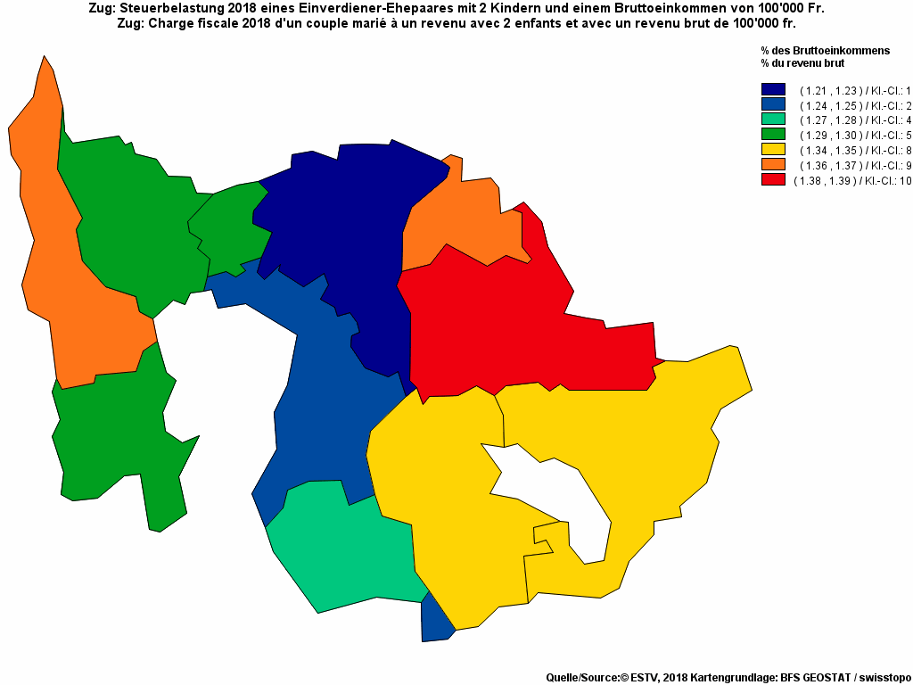 Choropleth map of rf18