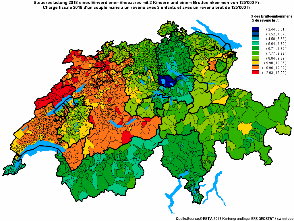 Choropleth map of rf19