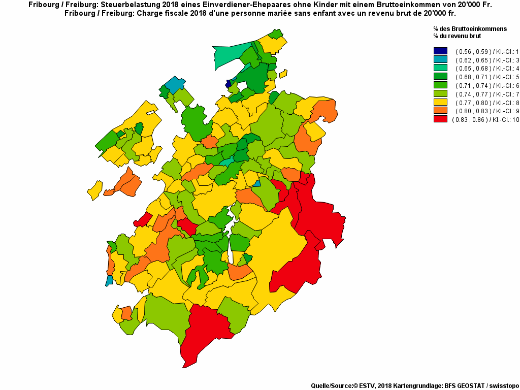 Choropleth map of rf7