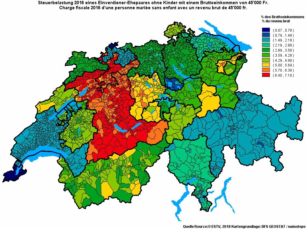 Choropleth map of rf12