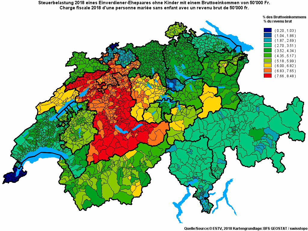 Choropleth map of rf13