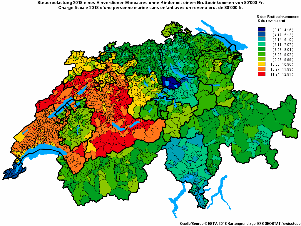 Choropleth map of rf16