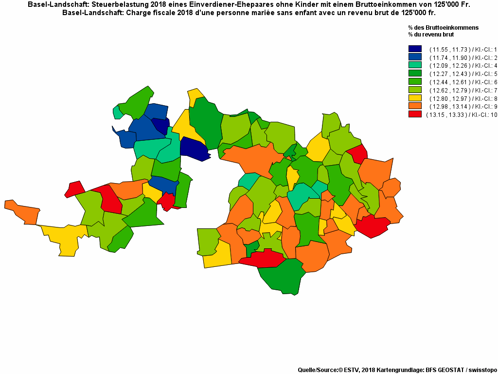 Choropleth map of rf19