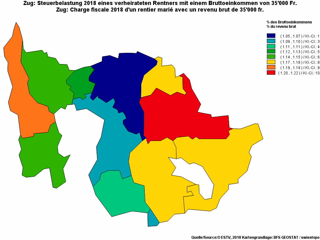 Choropleth map of rf10