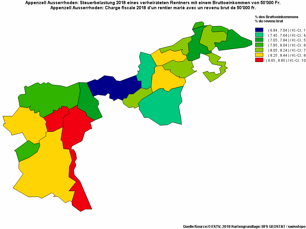 Choropleth map of rf13