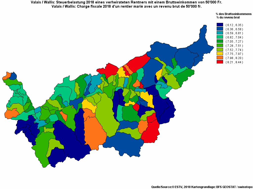 Choropleth map of rf13