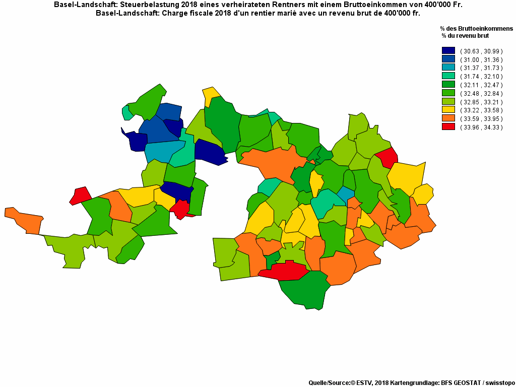 Choropleth map of rf25