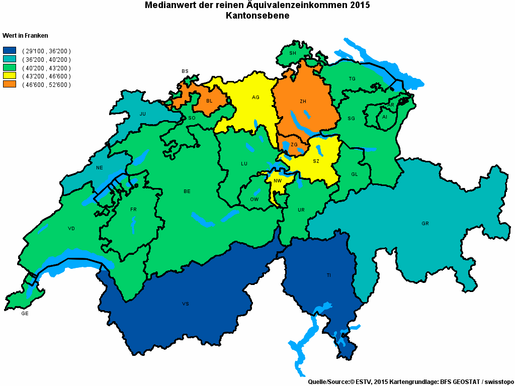 Choropleth map of rvariable