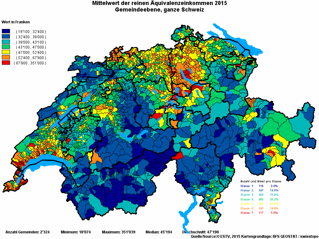 Choropleth map of rvariable