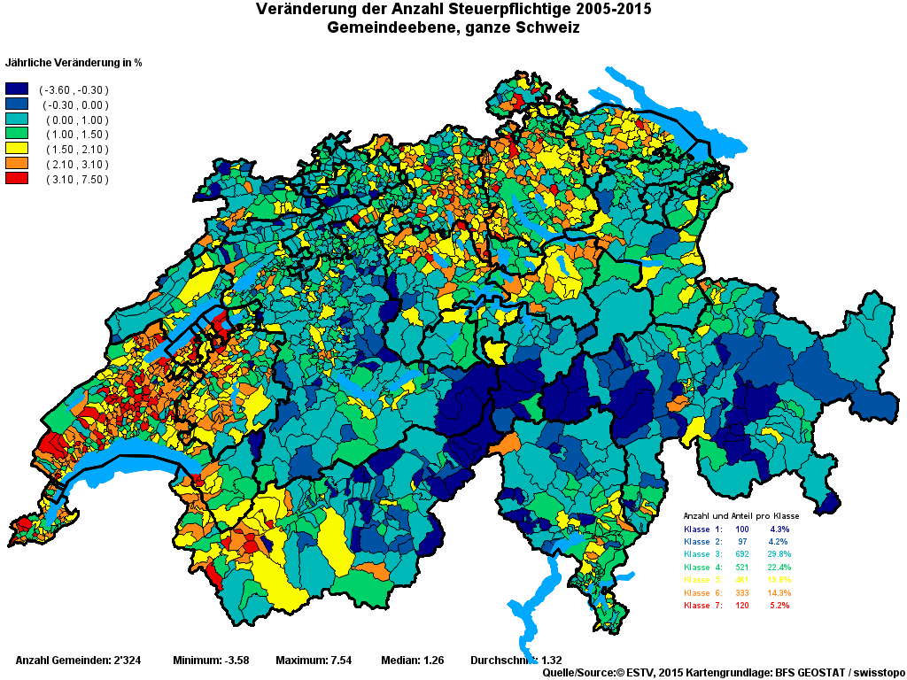 Choropleth map of rvariable