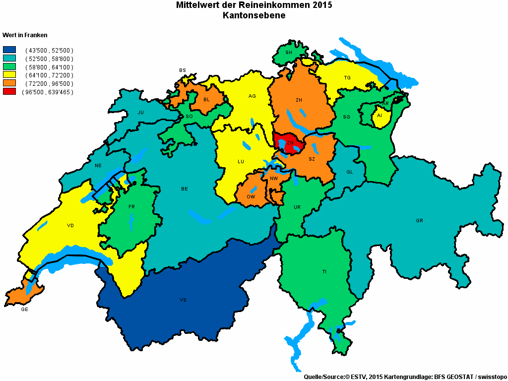 Choropleth map of rvariable