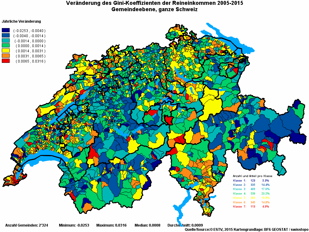 Choropleth map of rvariable
