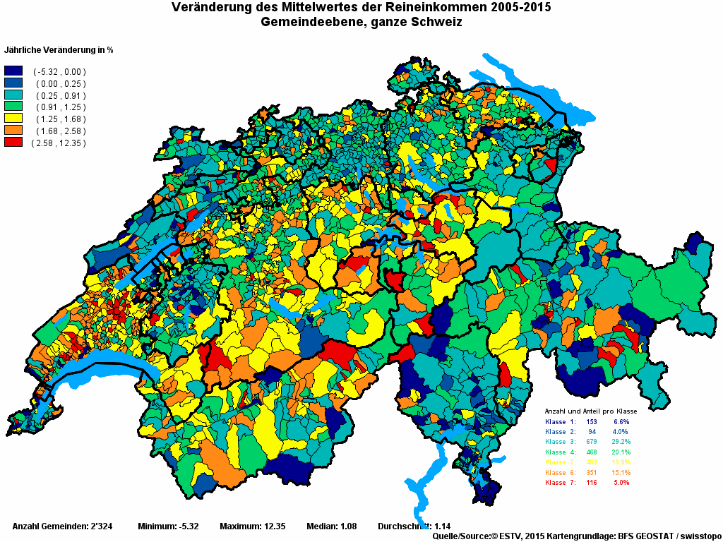 Choropleth map of rvariable