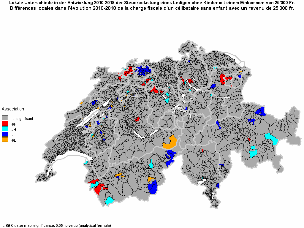 Choropleth map of clus