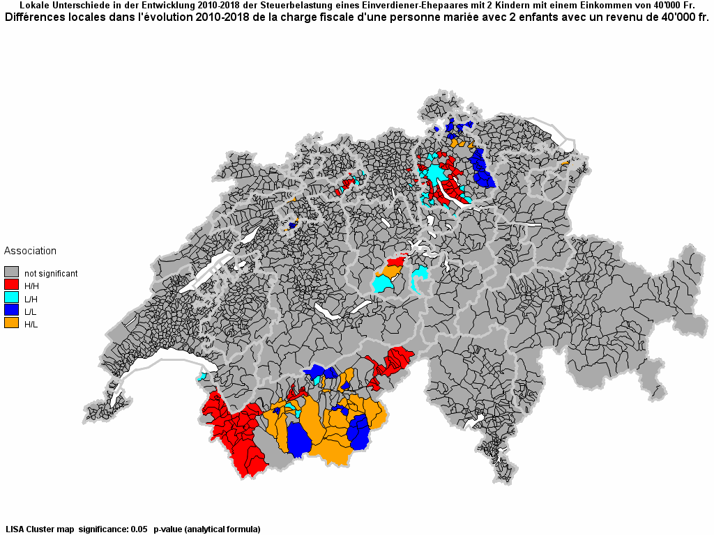 Choropleth map of clus