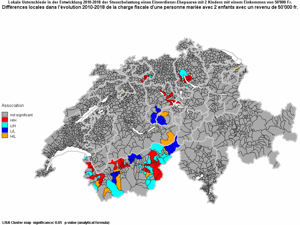 Choropleth map of clus