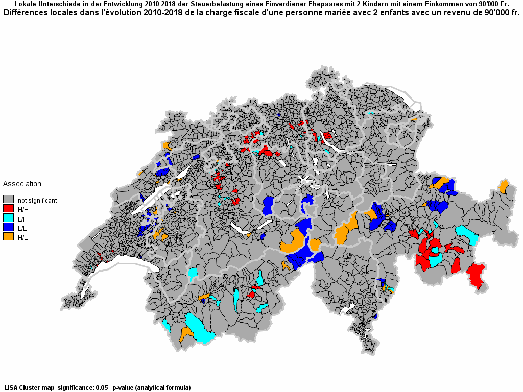 Choropleth map of clus