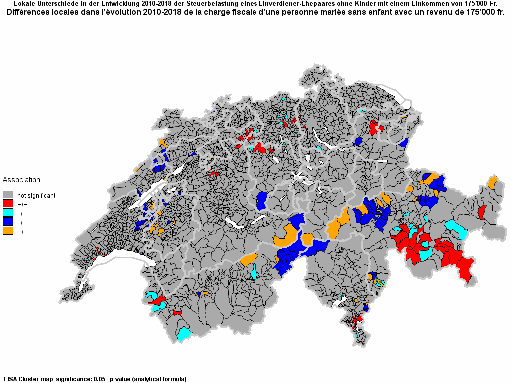 Choropleth map of clus