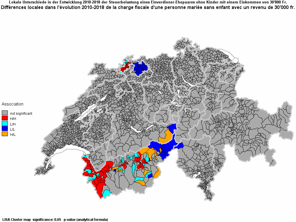 Choropleth map of clus