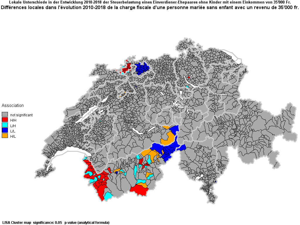 Choropleth map of clus