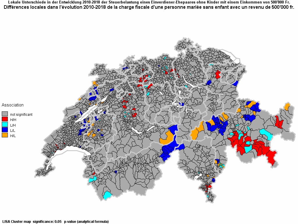 Choropleth map of clus