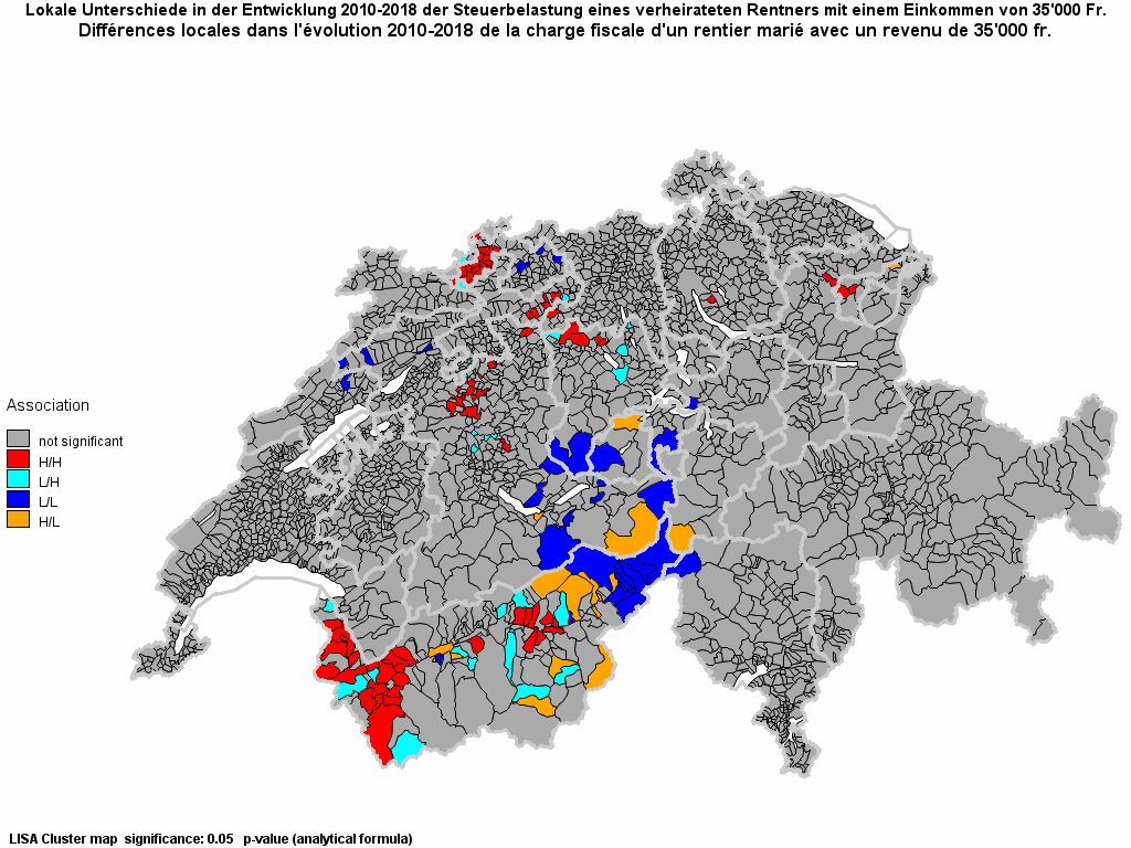 Choropleth map of clus