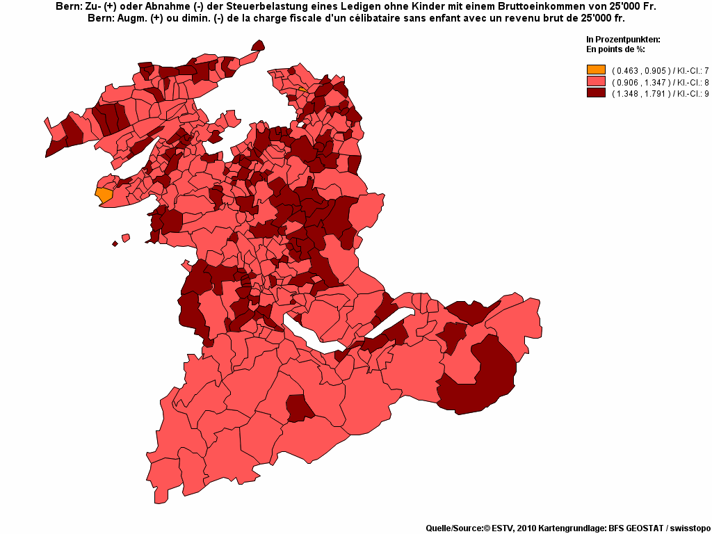 Choropleth map of rf8