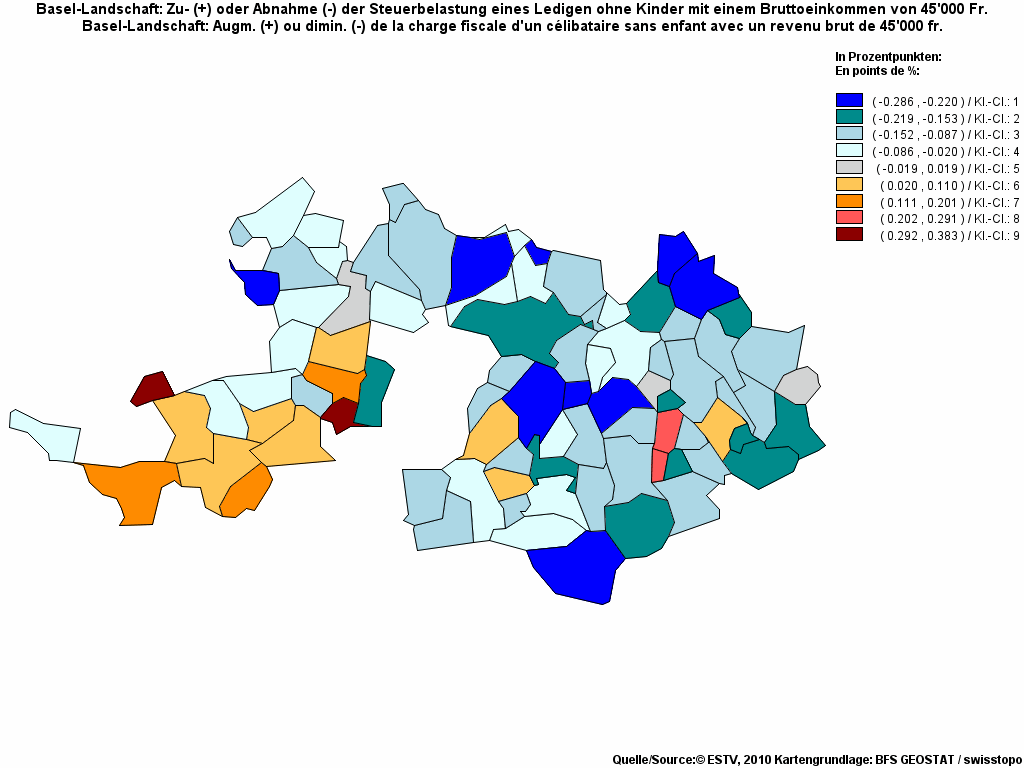 Choropleth map of rf12