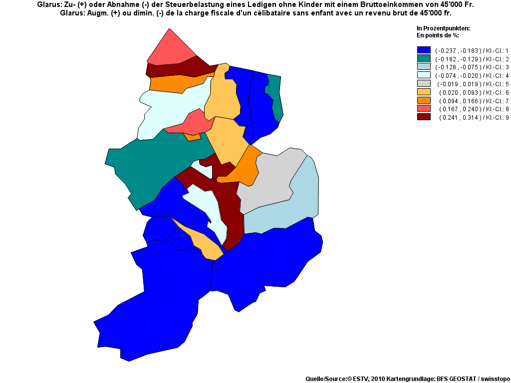 Choropleth map of rf12
