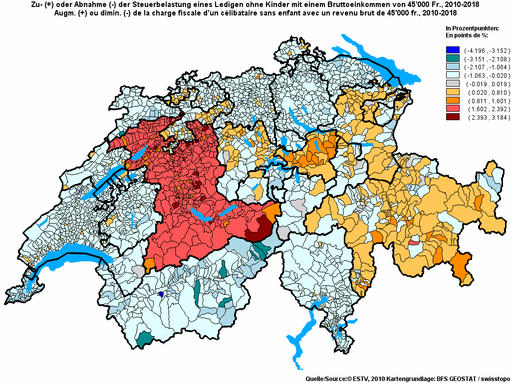 Choropleth map of rf12