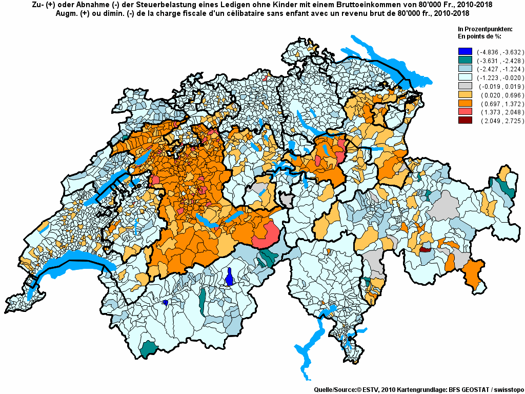 Choropleth map of rf16
