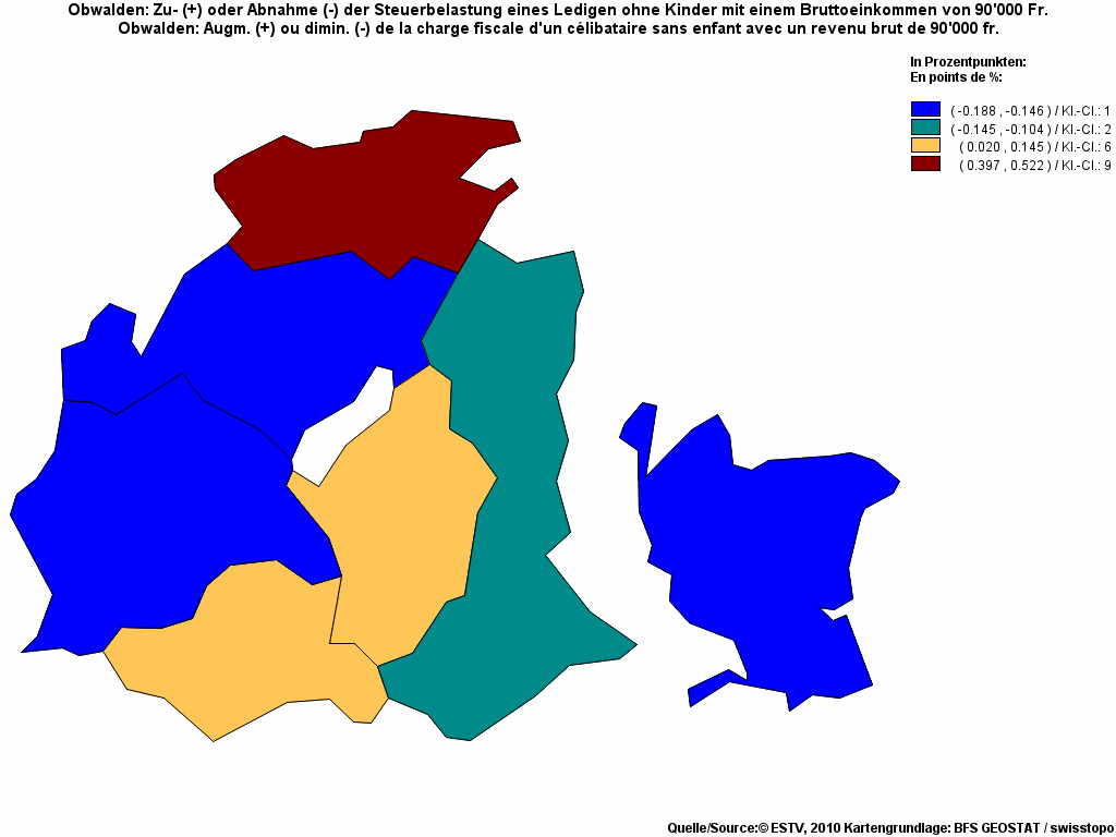 Choropleth map of rf17