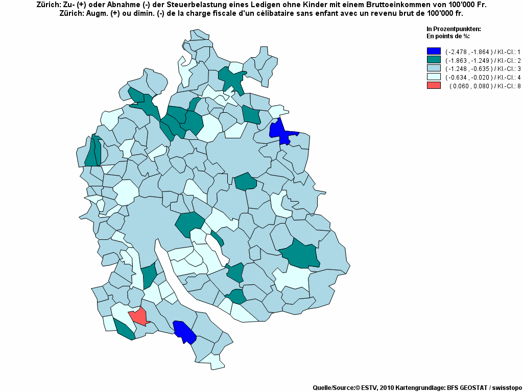 Choropleth map of rf18
