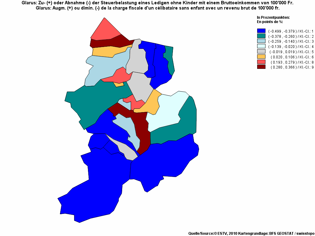 Choropleth map of rf18
