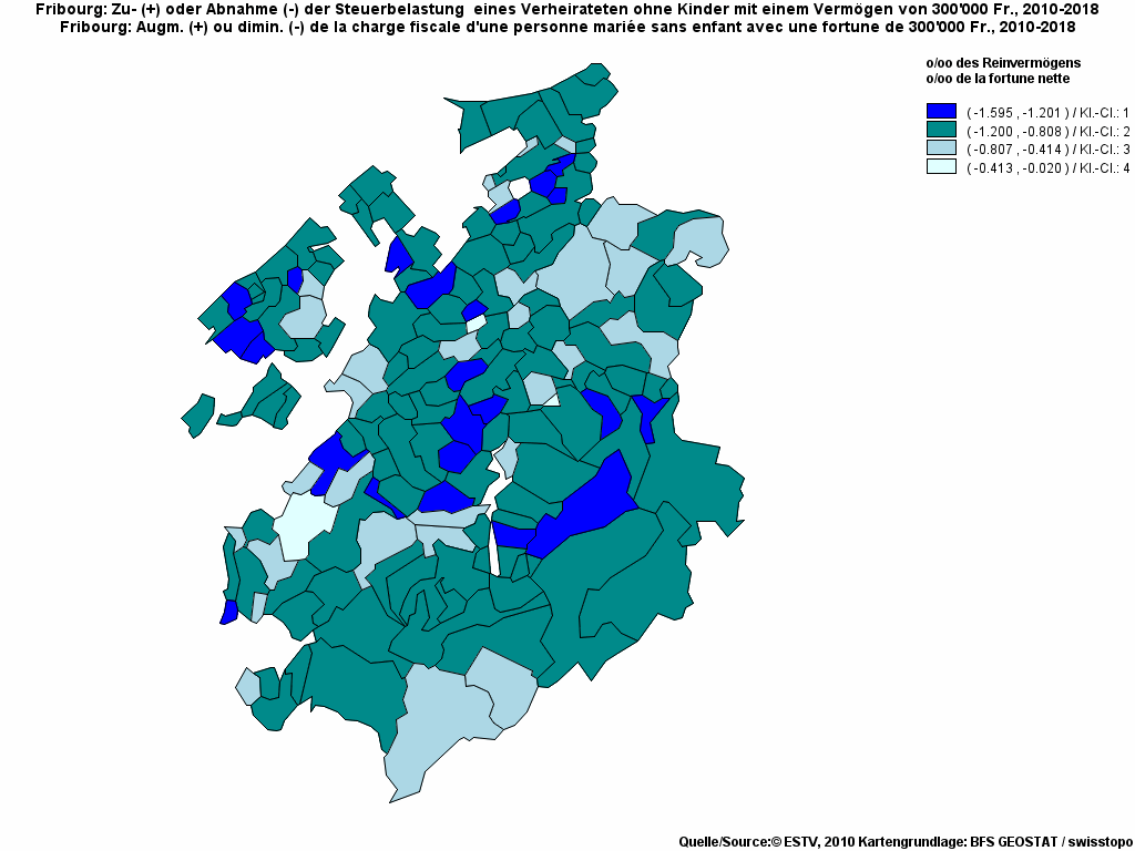 Choropleth map of rf13