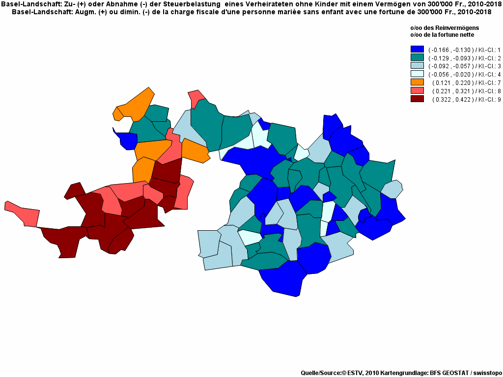 Choropleth map of rf13