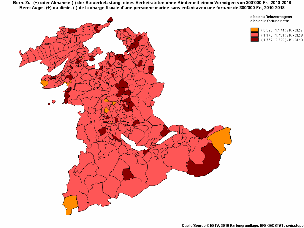 Choropleth map of rf13