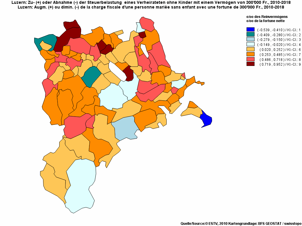 Choropleth map of rf13