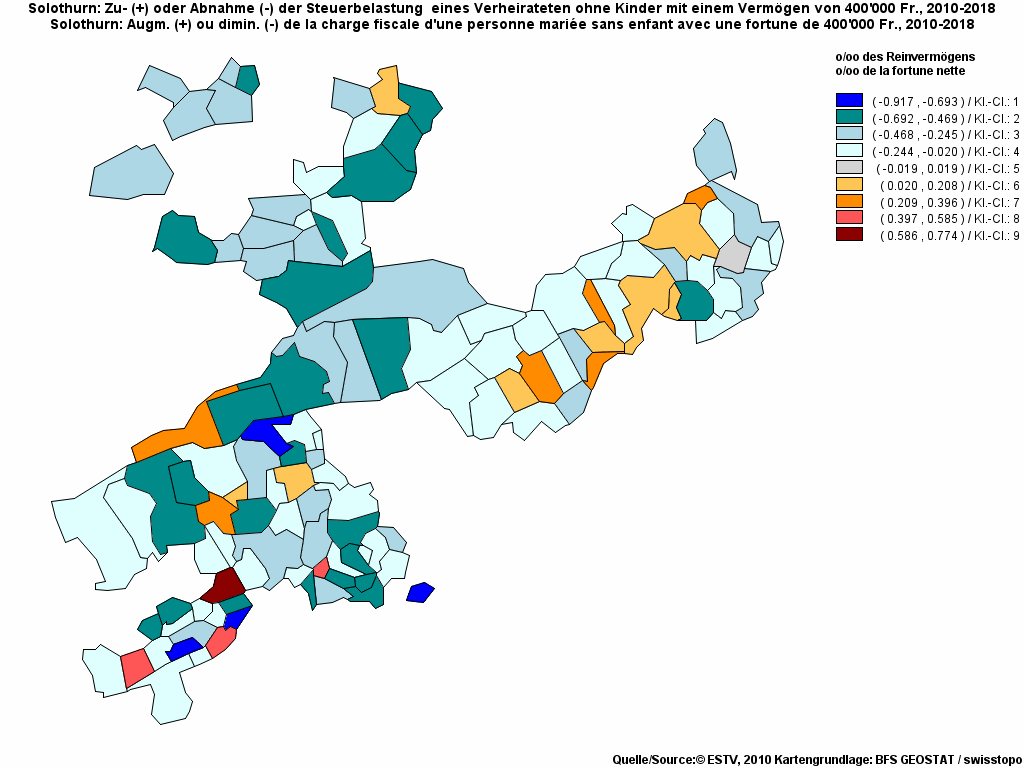 Choropleth map of rf14