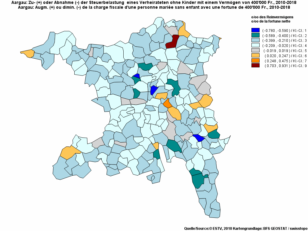 Choropleth map of rf14