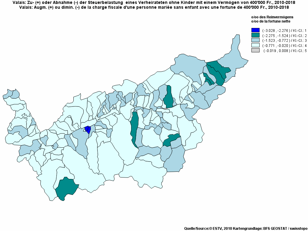 Choropleth map of rf14