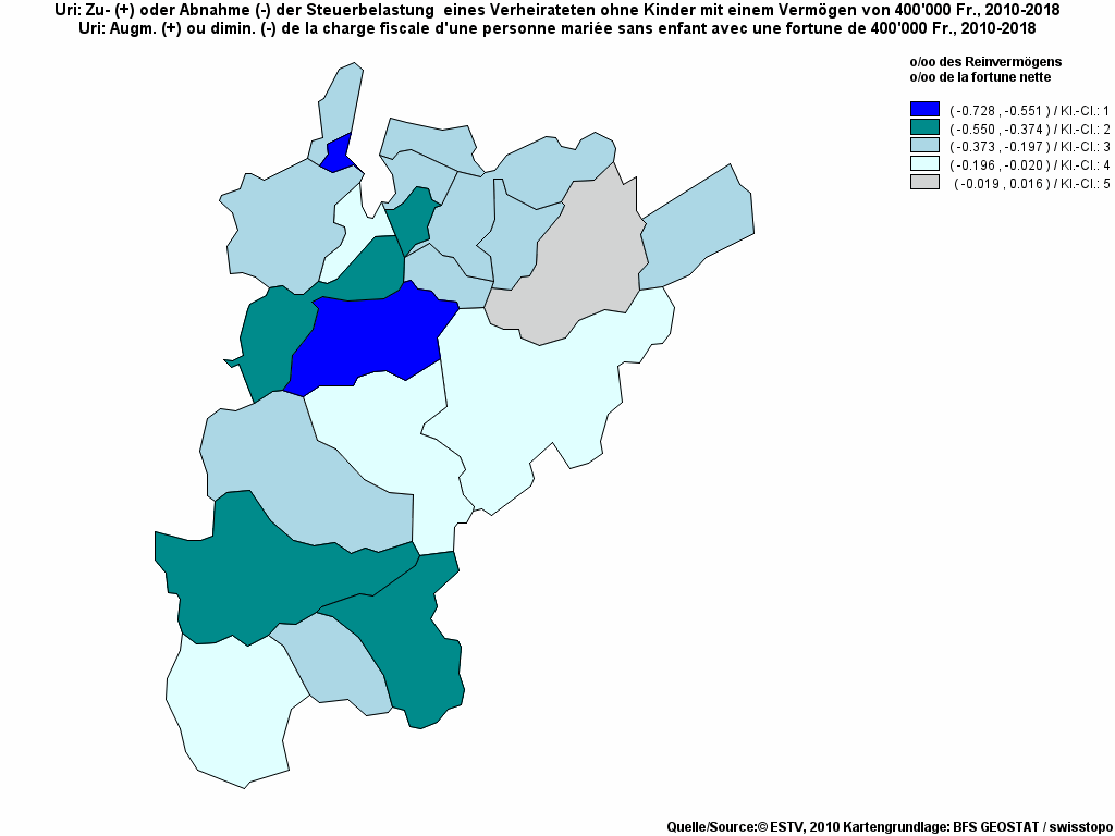 Choropleth map of rf14