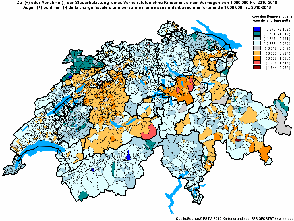 Choropleth map of rf18