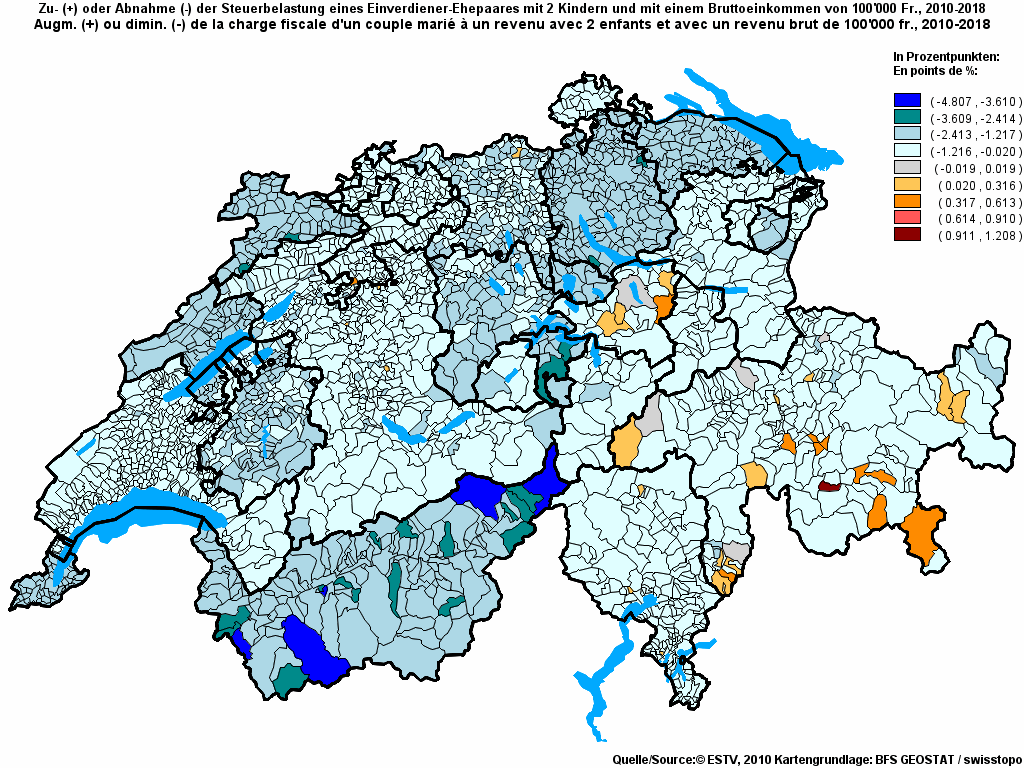 Choropleth map of rf18